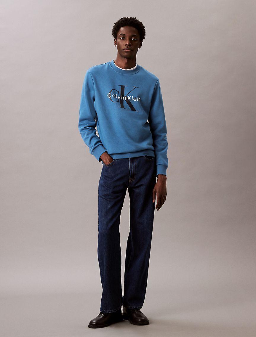 Monogram Logo Fleece Crewneck Sweatshirt Product Image