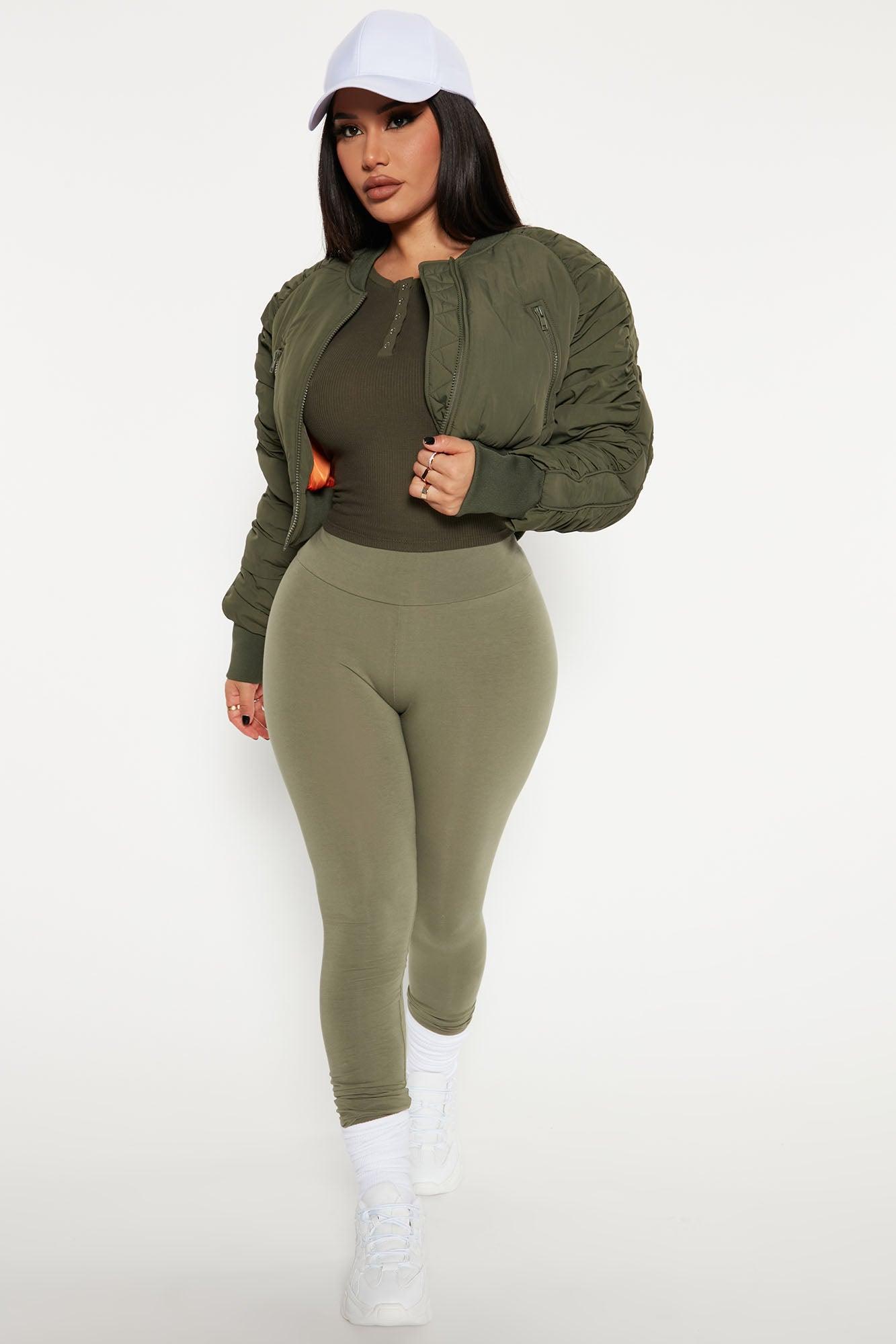 Running Around High Rise Legging - Olive Product Image