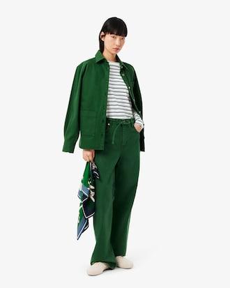 Long Sleeved Striped Cotton T-shirt Product Image