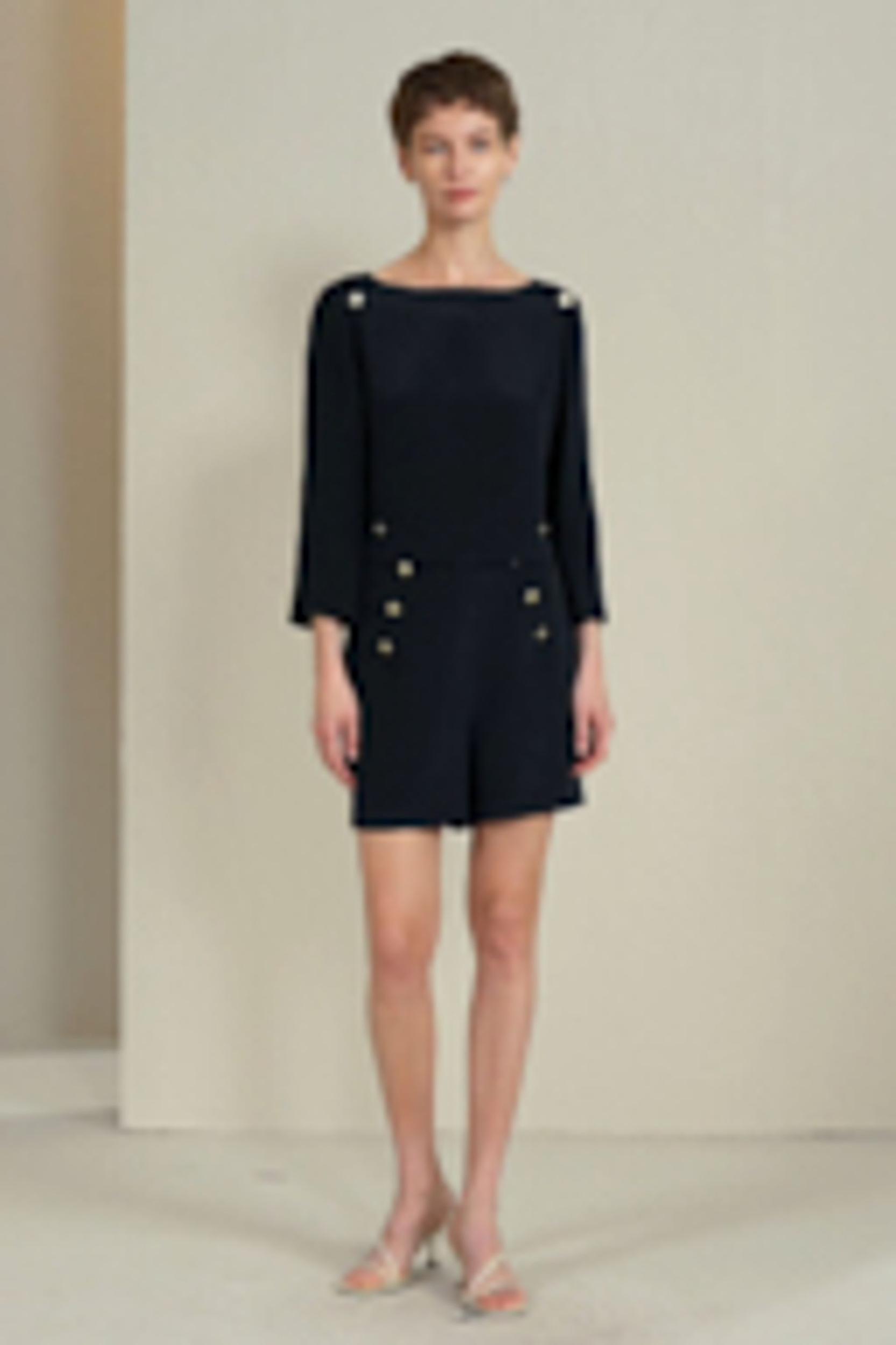 LILYSILK Women's High Waisted 30 Momme Silk Shorts Gold Button Accent Natural White 0 Product Image