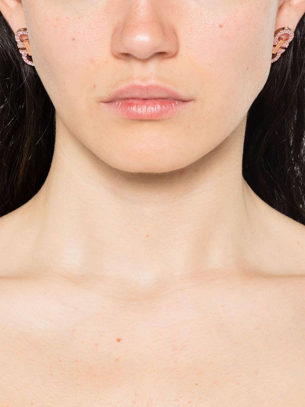 logo crystal-embellished earrings Product Image