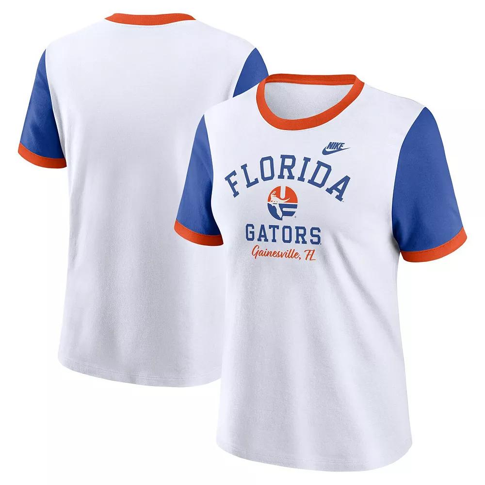 Women's Nike White Florida Gators Legacy Fundamental Expression Tri-Blend T-Shirt, Size: Large Product Image