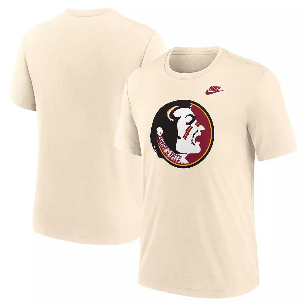 Men's Nike Cream Florida State Seminoles Vault Logo Tri-Blend T-Shirt,  Product Image
