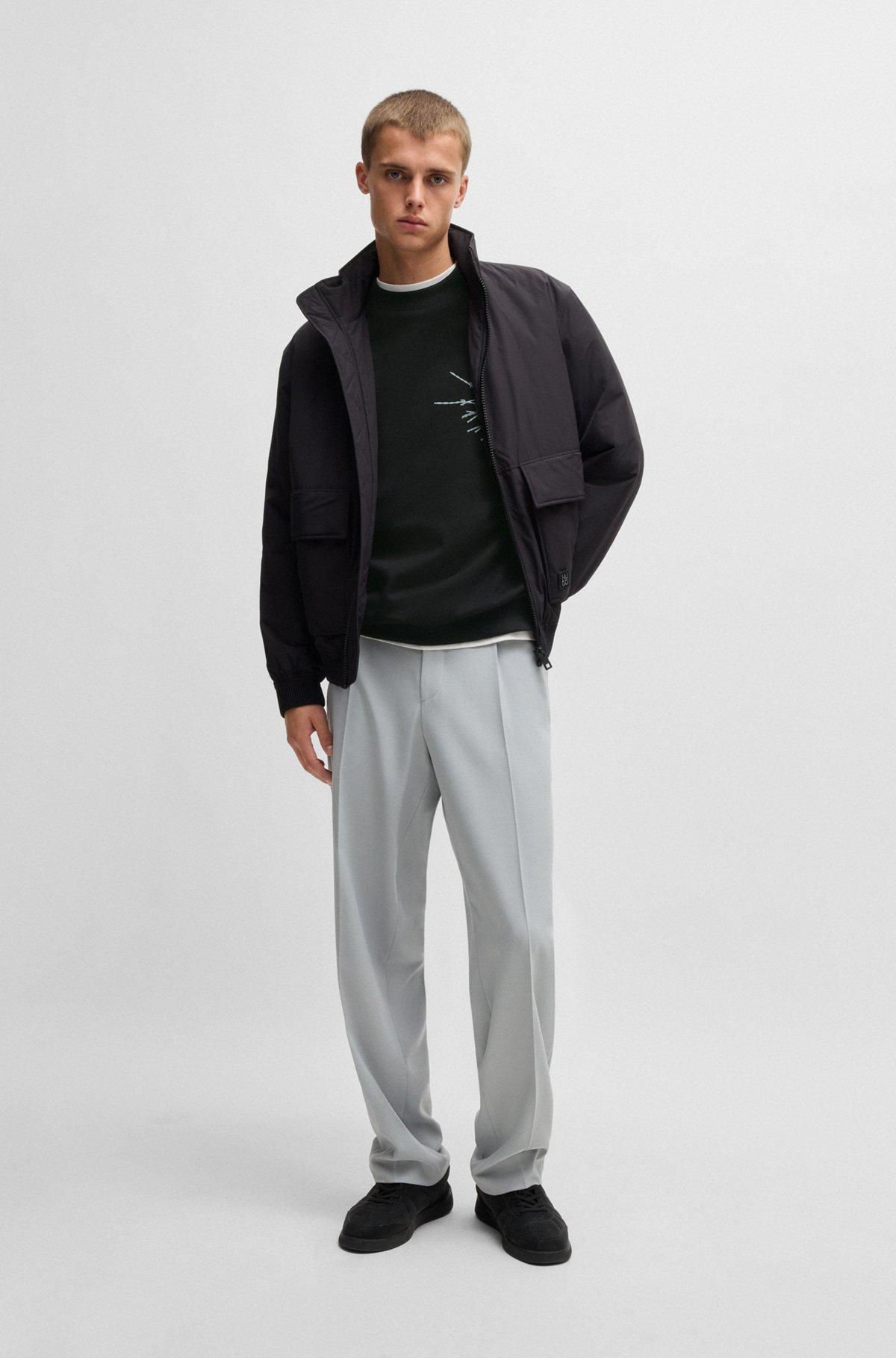 Cotton-terry relaxed-fit sweatshirt with seasonal prints Product Image