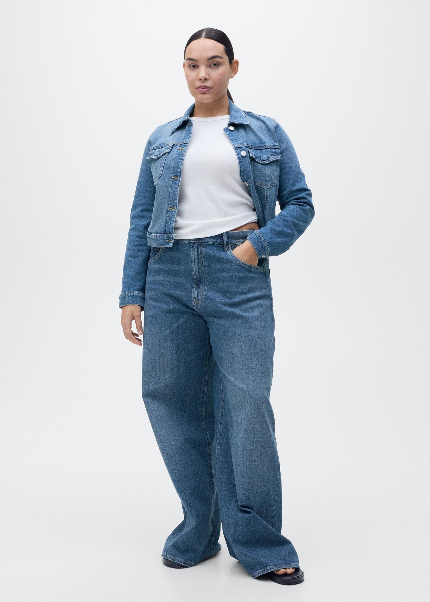 High-rise wideleg jeans - Women | MANGO USA Product Image
