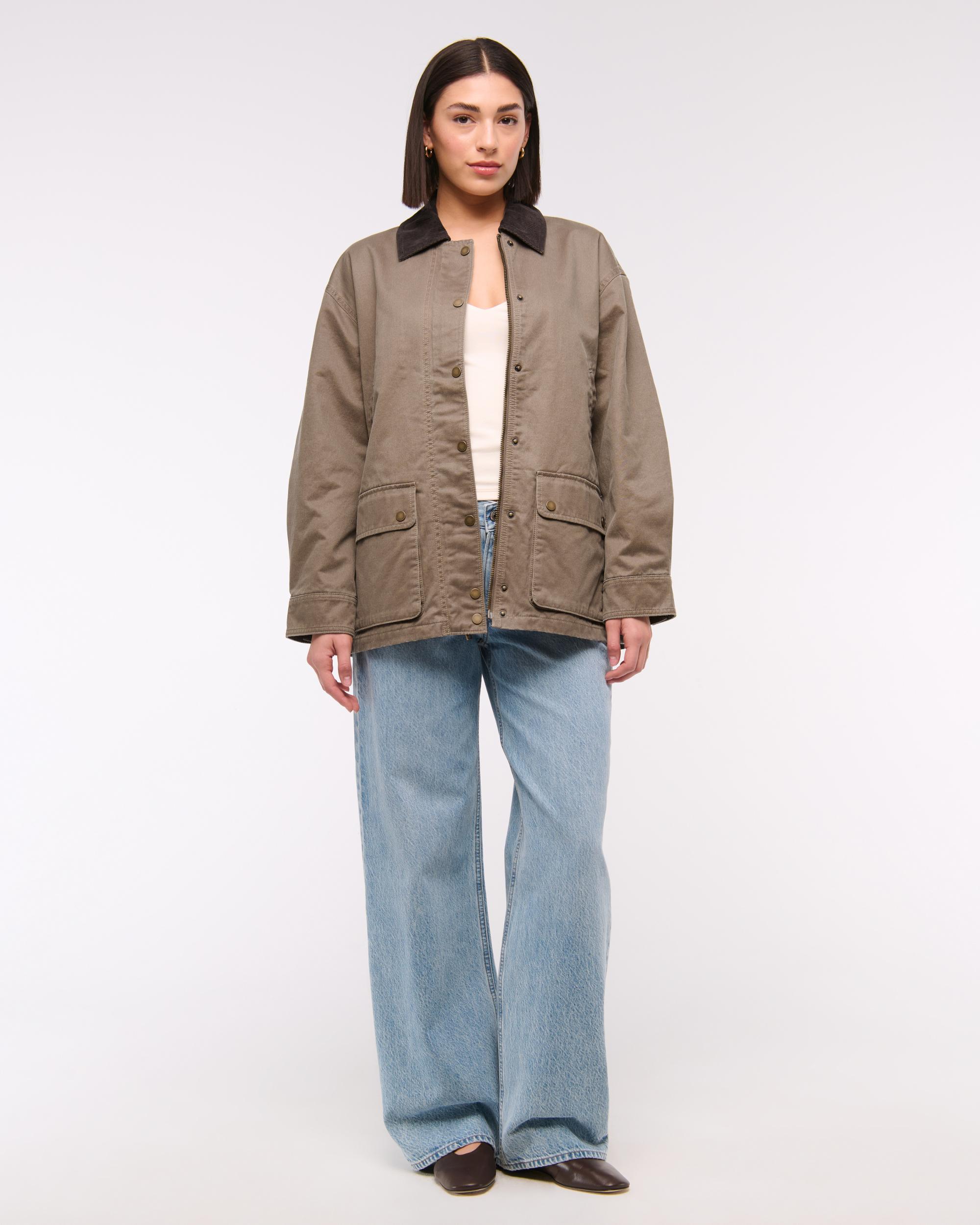 Mid-Length Waxed Barn Jacket Product Image