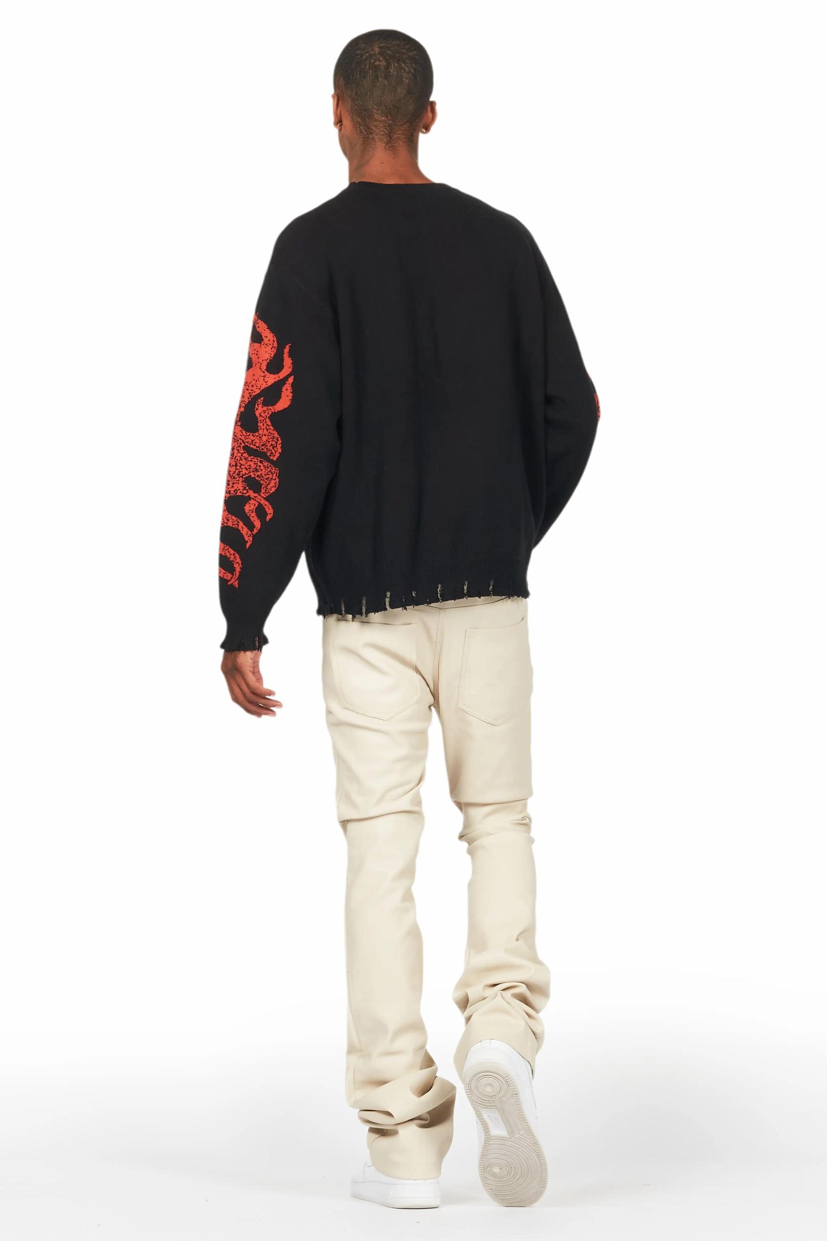 Yash Black Knit Sweater Male Product Image