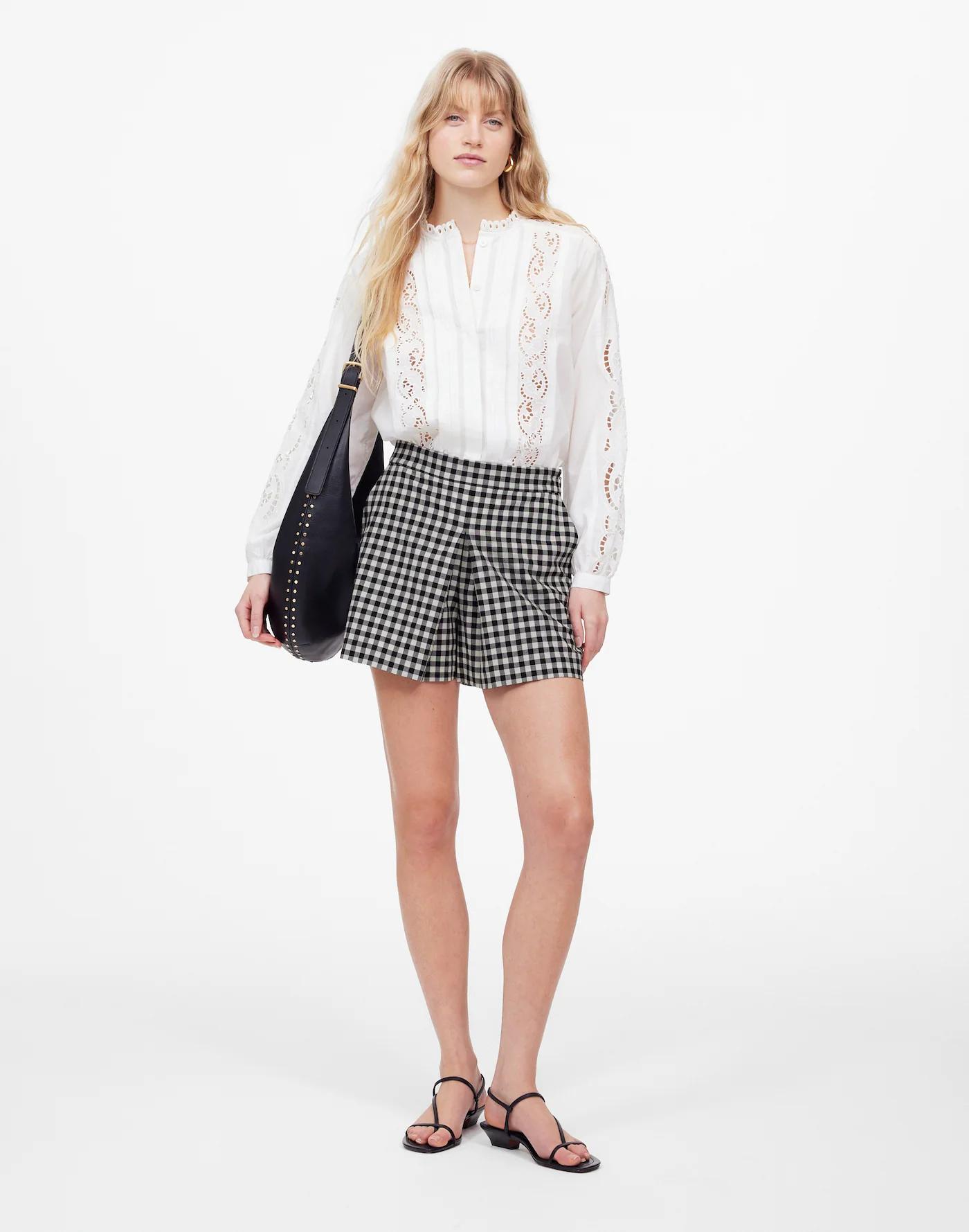 Gingham Mini Skort Product Image