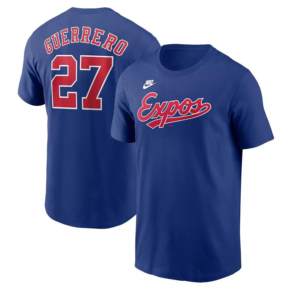 Men's Nike Vladimir Guerrero Blue Montreal Expos Cooperstown Collection Fuse Name & Number T-Shirt,  Product Image