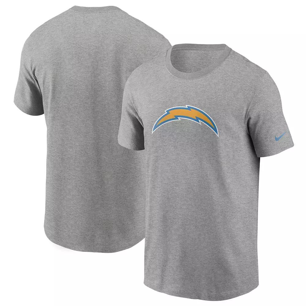 Men's Nike Heathered Gray Los Angeles Chargers Primary Logo T-Shirt,  Product Image