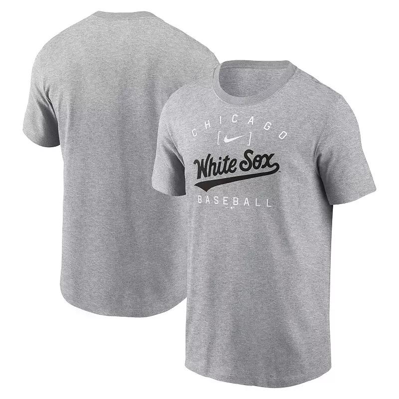 Men's Nike Heather Gray Chicago White Sox Home Team Athletic Arch T-Shirt,  Product Image