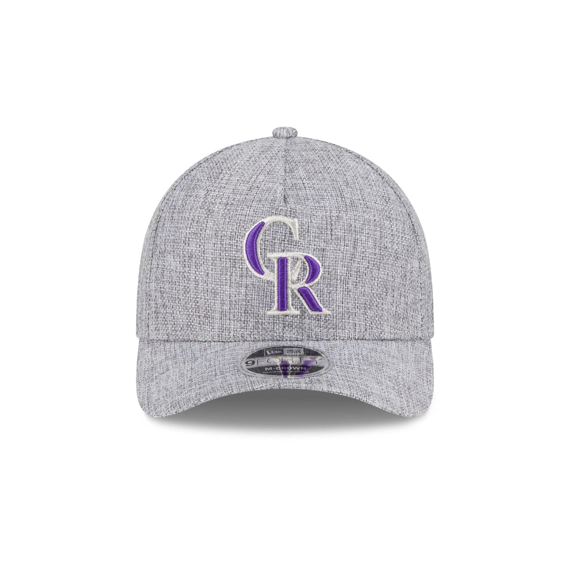 Colorado Rockies Cotton Weave Gray 9FORTY M-Crown A-Frame Snapback Hat Male Product Image