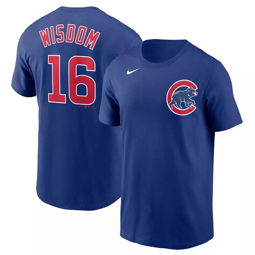 Men's Nike Patrick Wisdom Royal Chicago Cubs Player Name & Number T-Shirt,  Product Image