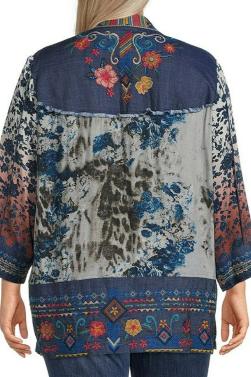 Embroidered Kimono w/ Inseam Pockets Product Image