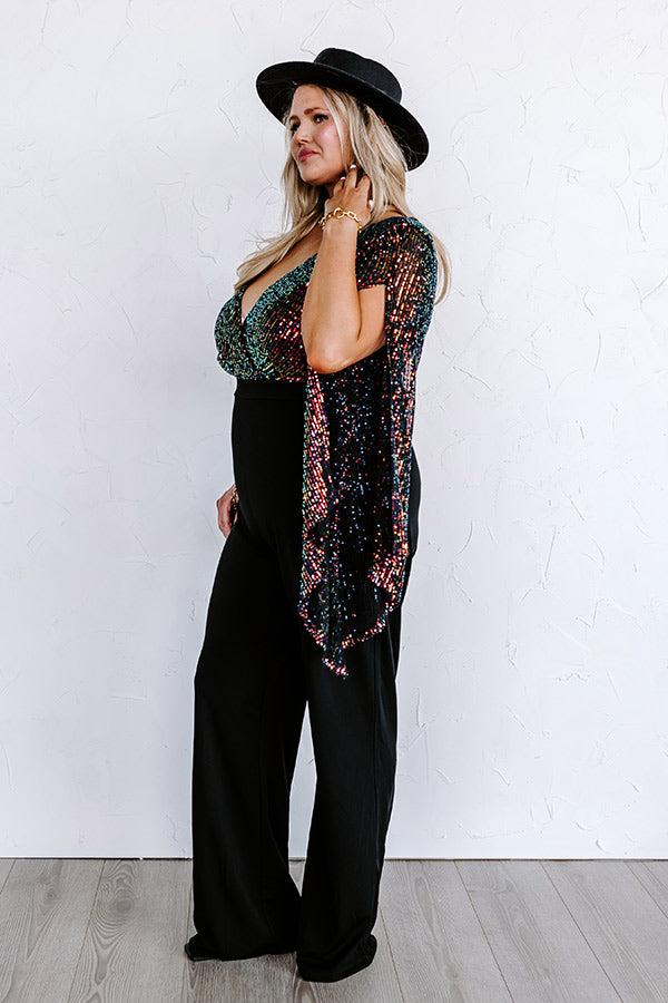 Elegant Essence Sequin Jumpsuit Curves Product Image