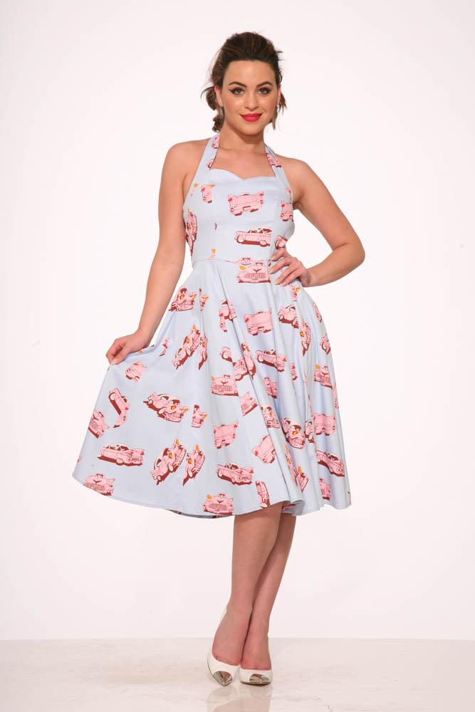 Car Hop Halter Swing Dress Product Image