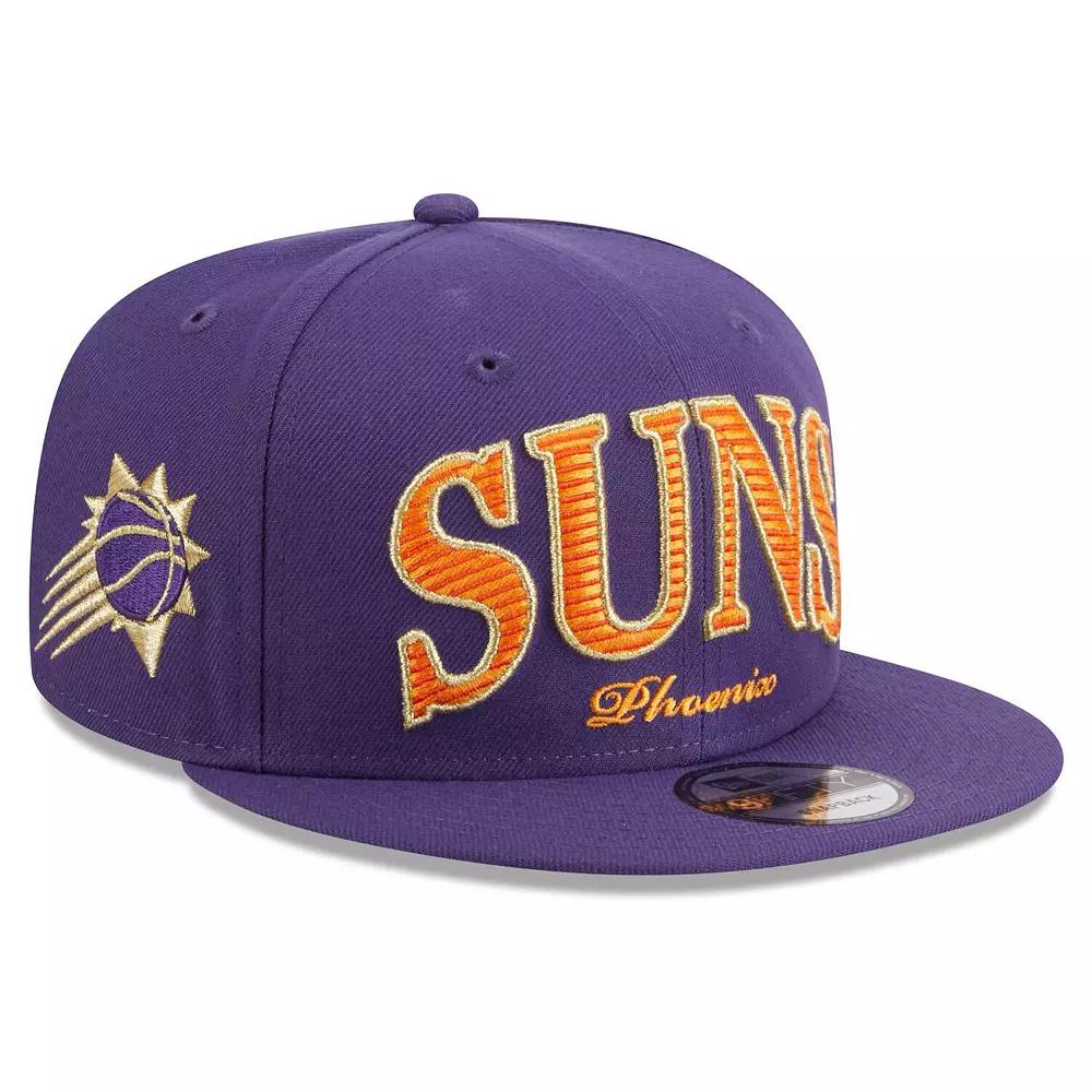 Men's New Era Purple Phoenix Suns Golden Tall Text 9FIFTY Snapback Hat, Phx Purple Product Image