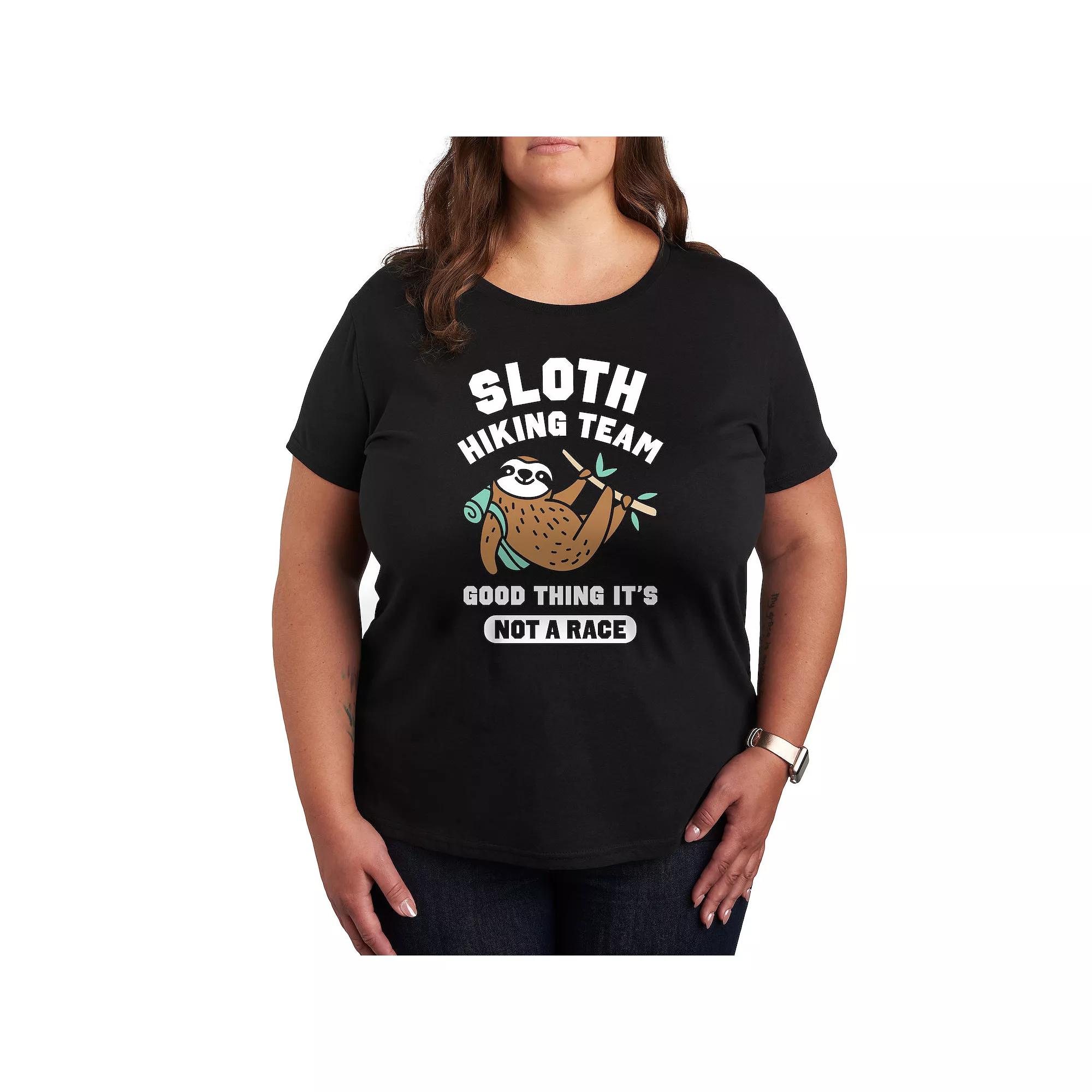 Plus Sloth Hiking Team Graphic Tee, Women's,  Product Image
