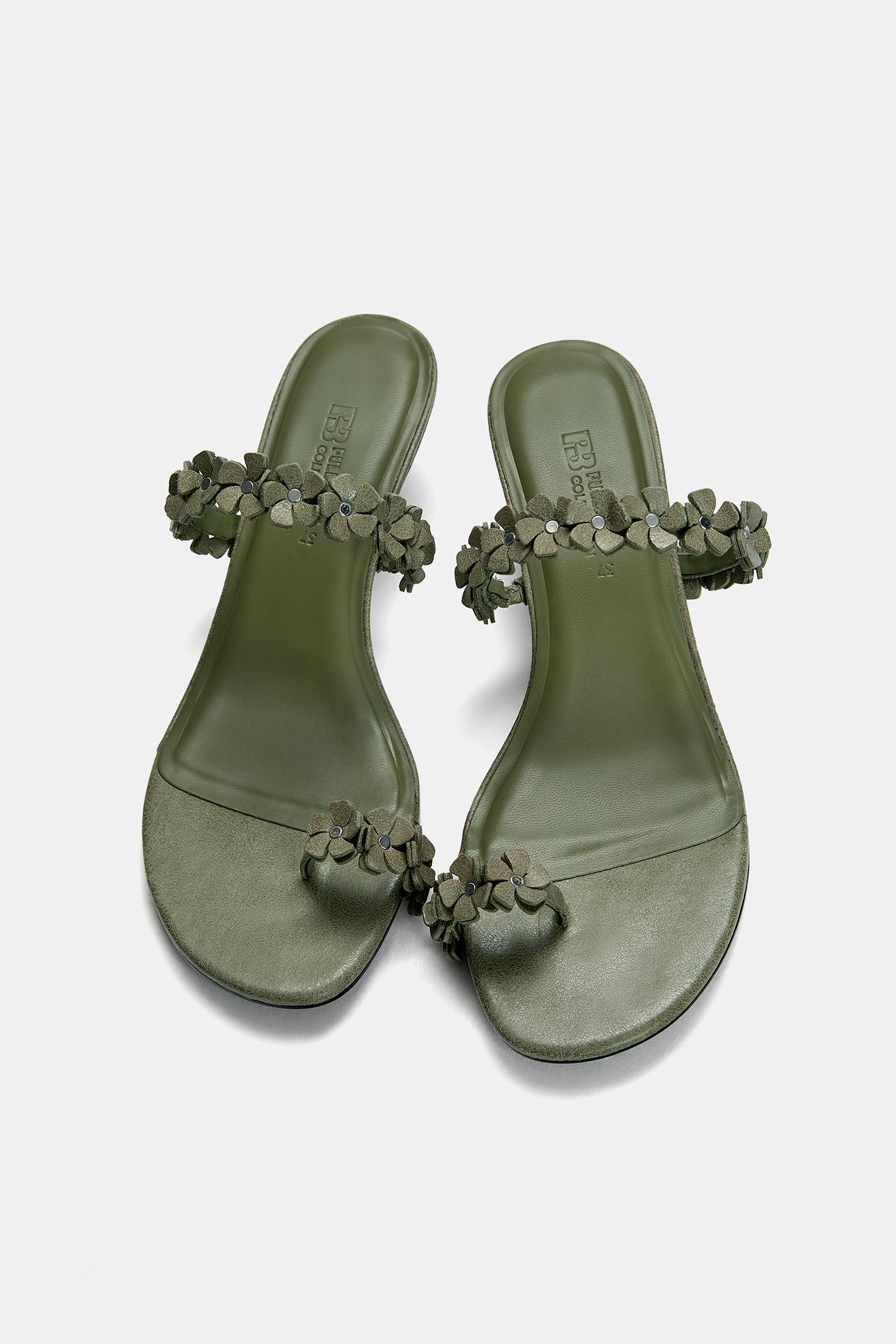 Floral heeled sandals Product Image