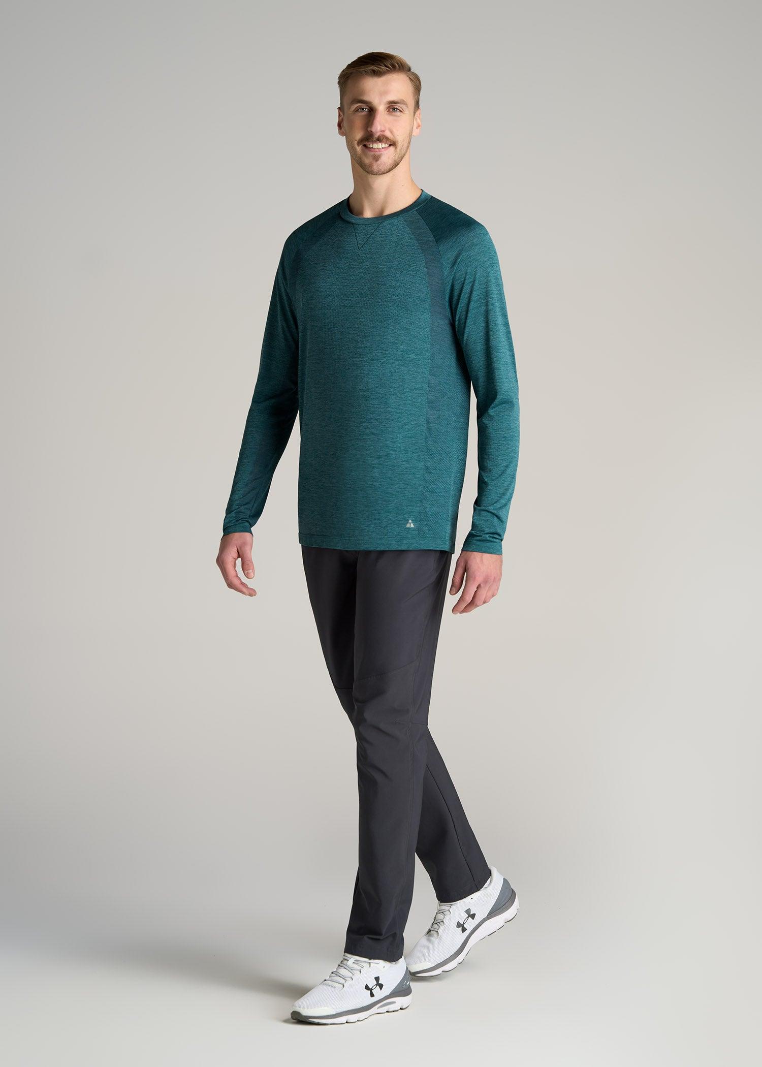 A.T. Performance MODERN-FIT Raglan Shirt for Tall Men in Teal Mix Male Product Image