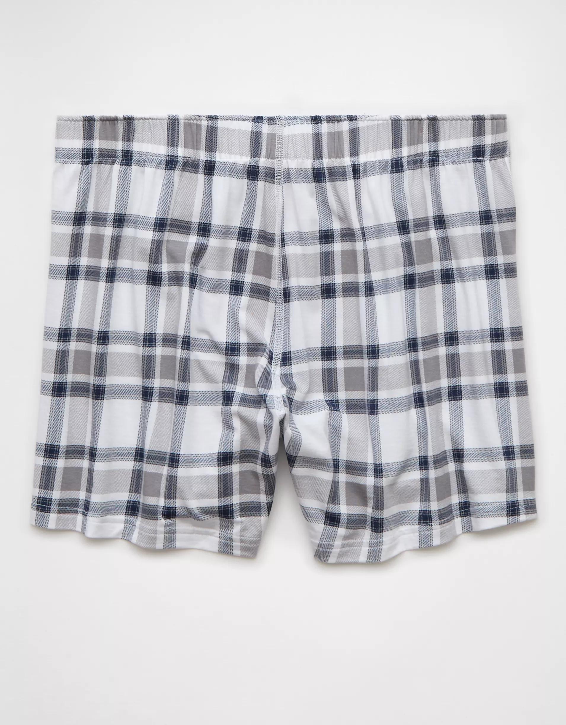 AEO Men's Plaid Slim Knit Ultra Soft Boxer Short Product Image