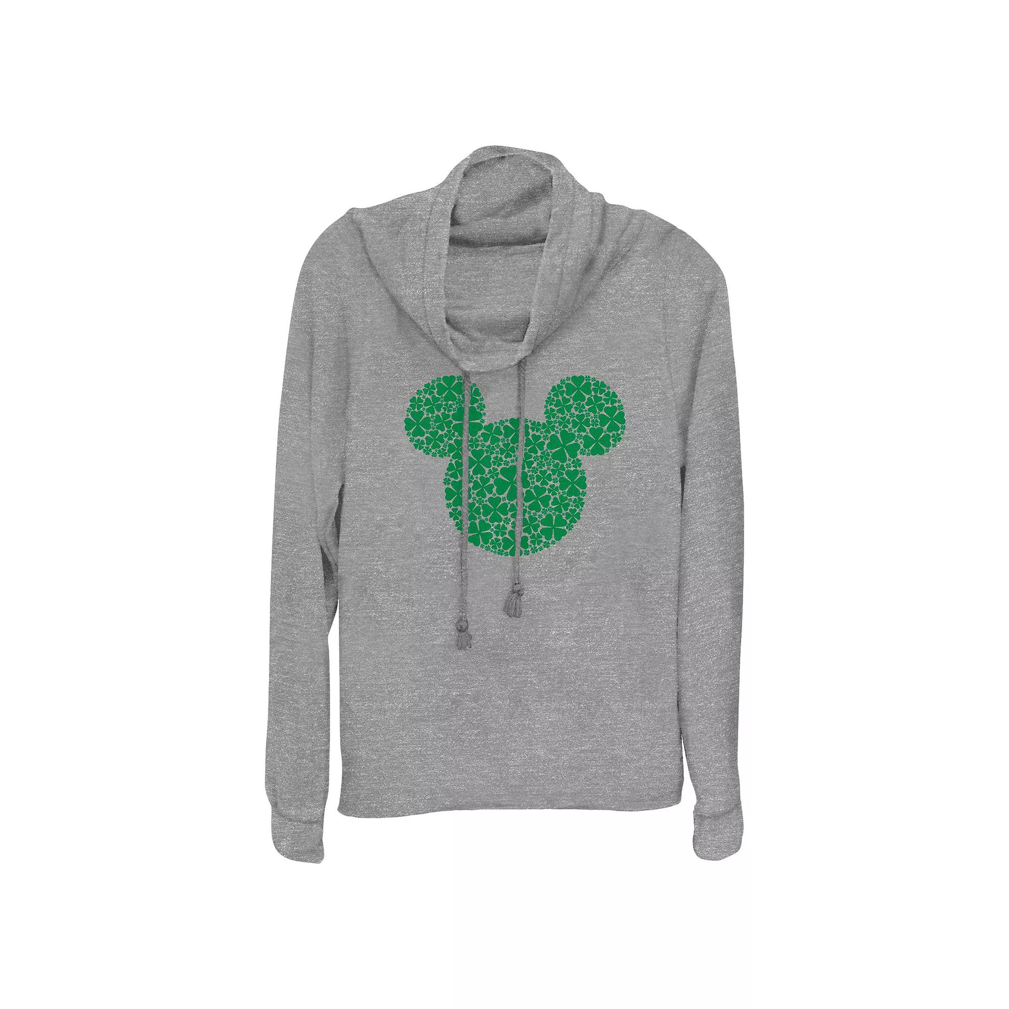 Disney Princess Tiana, Cinderella & Aurora Springtime Trio Women's Cowlneck Graphic Lightweight Long Sleeve,  Product Image