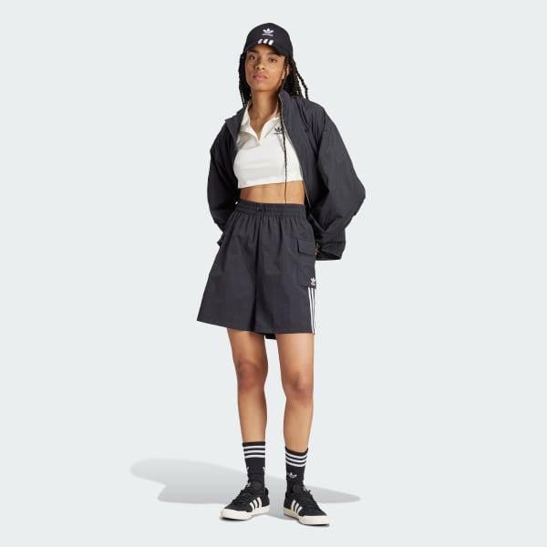 adidas Adicolor Cargo Shorts Black XL Womens Product Image