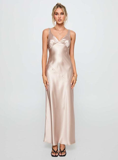 Northern Star Maxi Dress Champagne Product Image