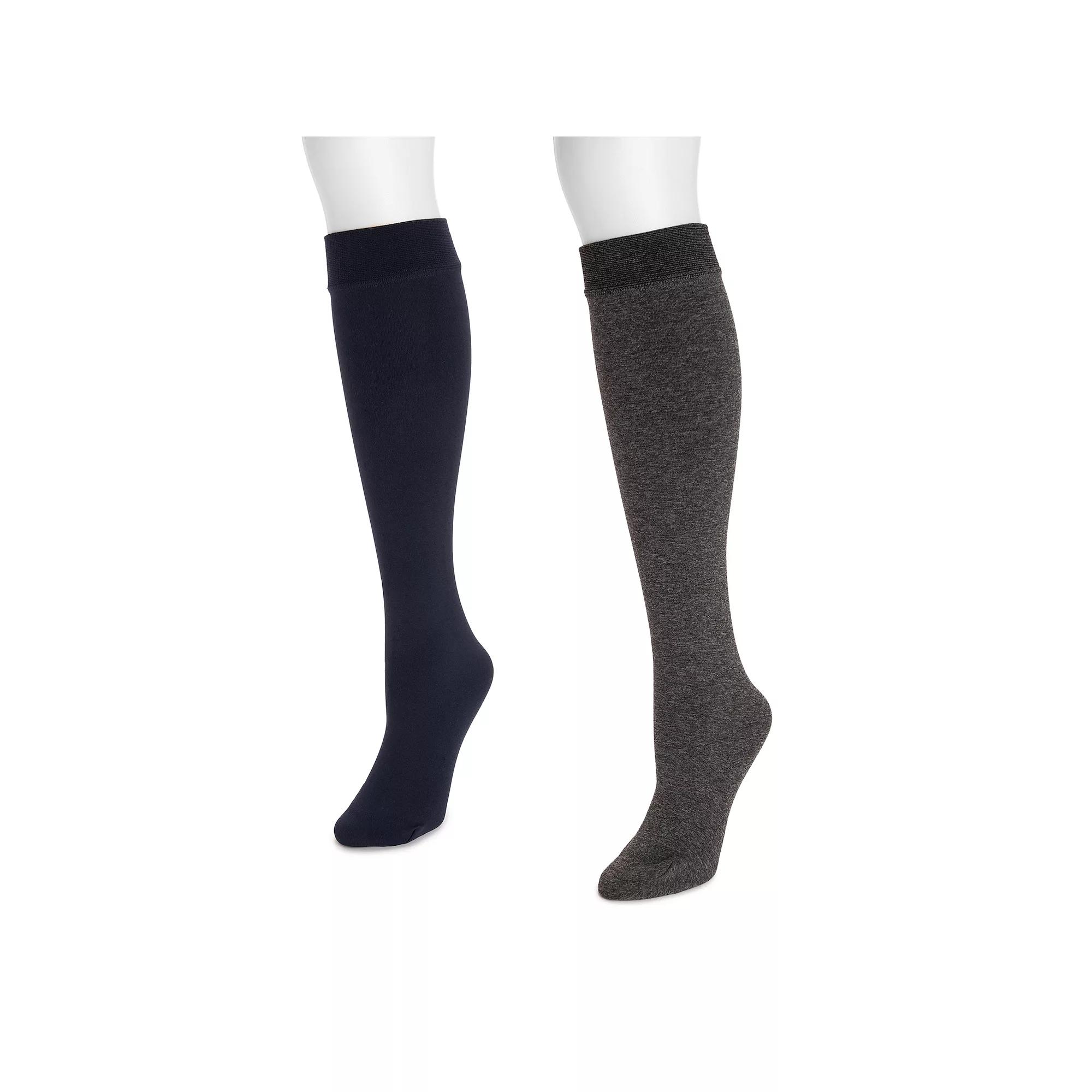 Women's MUK LUKS Fleece-Lined Knee-High Socks,  Product Image