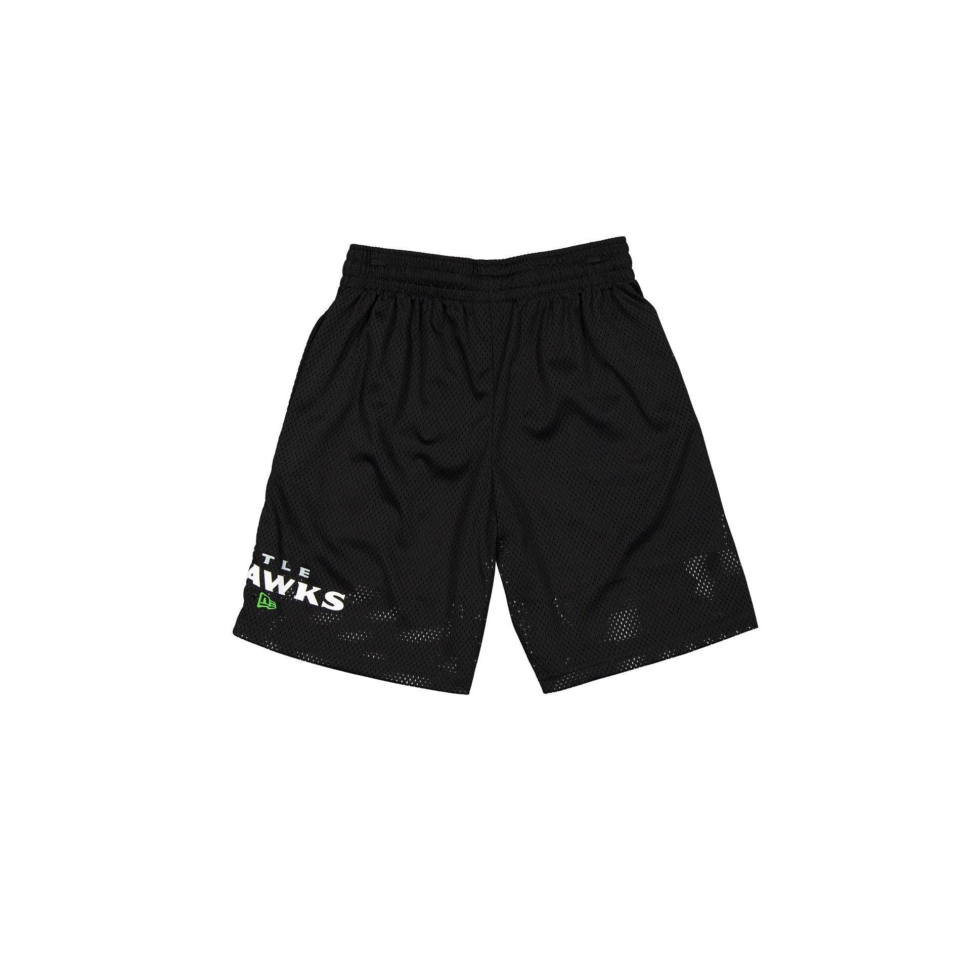 Seattle Seahawks Mesh Black Shorts Male Product Image