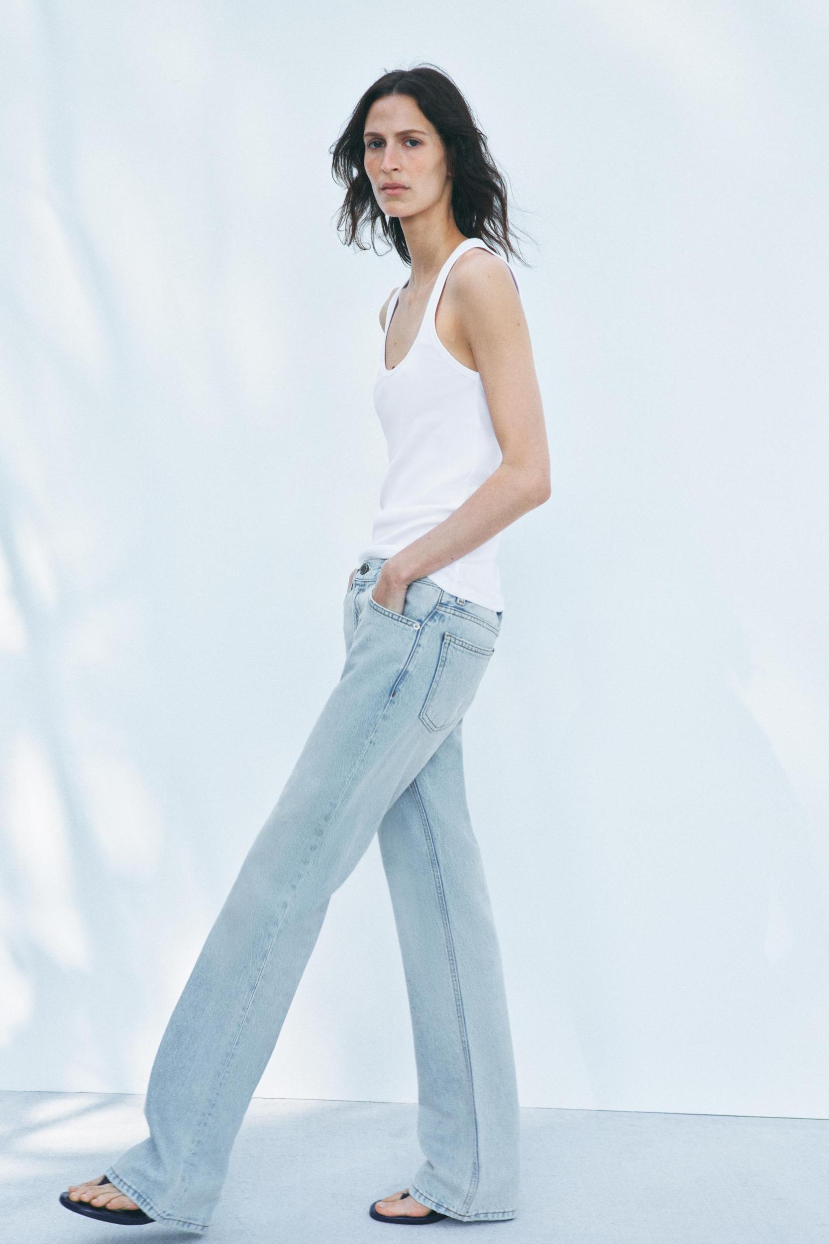 ZW COLLECTION LOW RISE STRAIGHT BOOTCUT JEANS Product Image