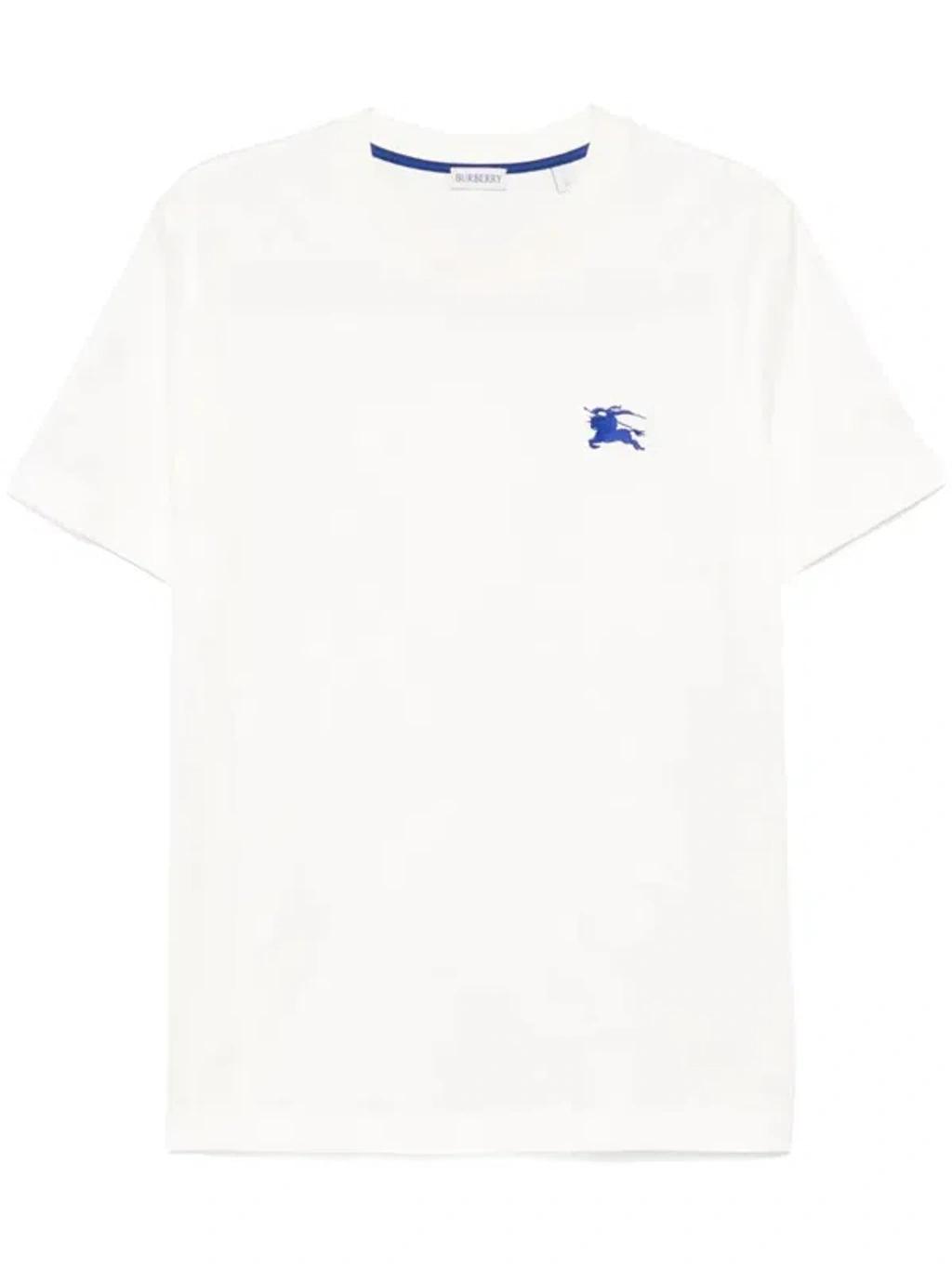 White Embroidered T-Shirt Product Image
