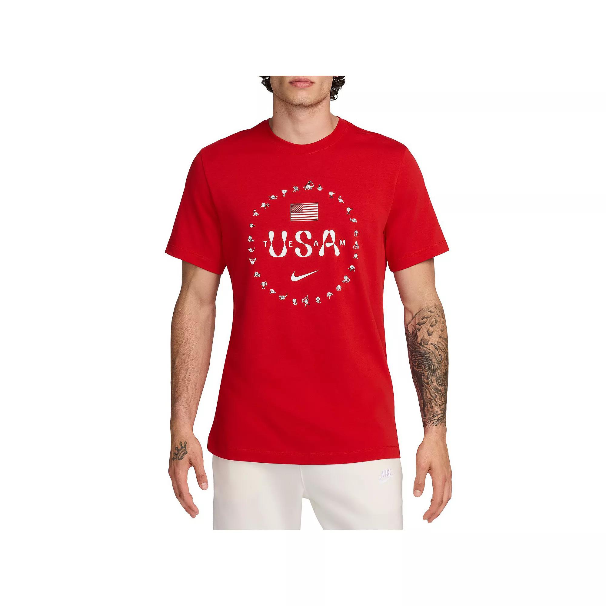 Men's Nike Red Team USA Premium Essentials Icon T-Shirt,  Product Image