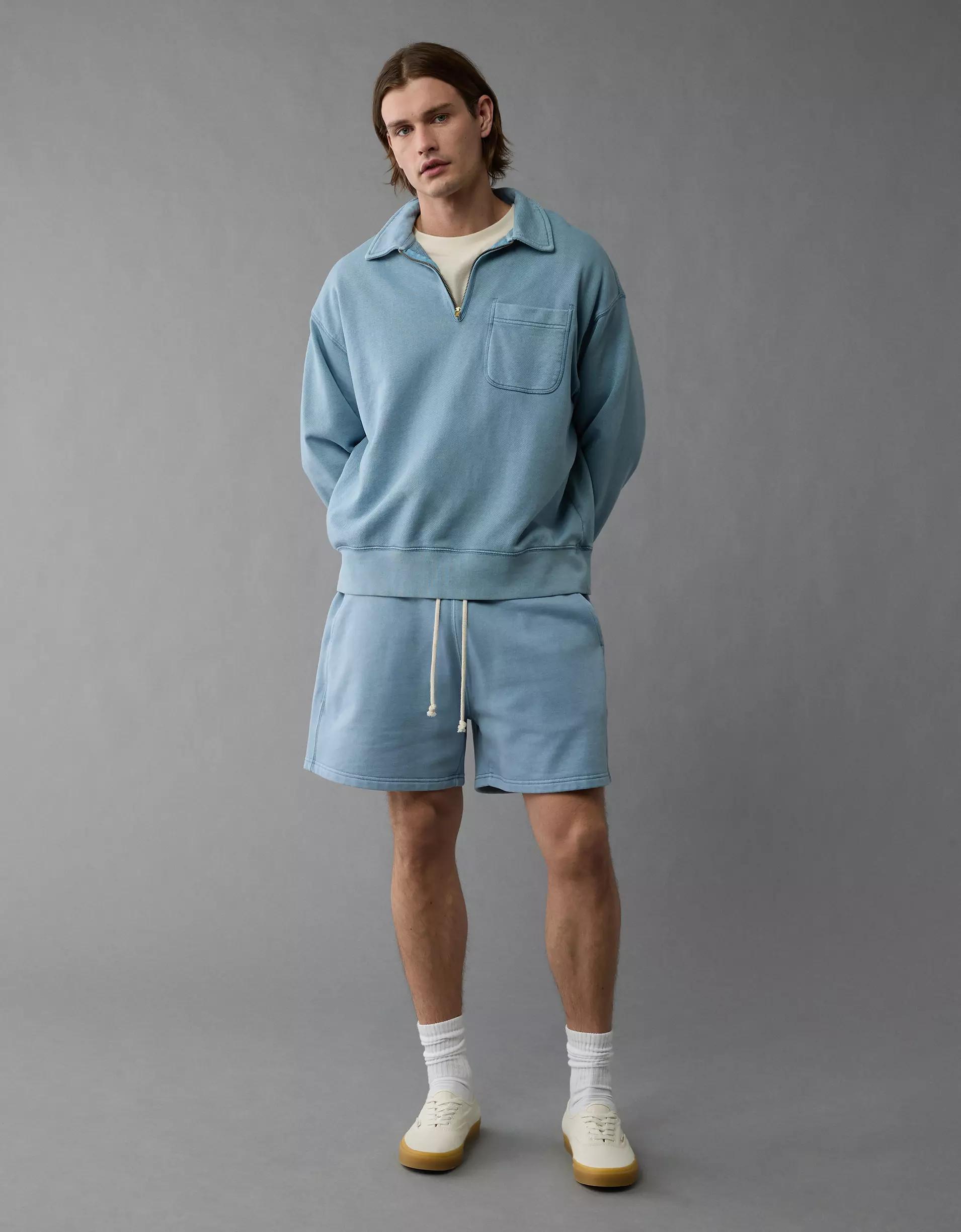 AE Quarter-Zip Polo Collar Sweatshirt Product Image