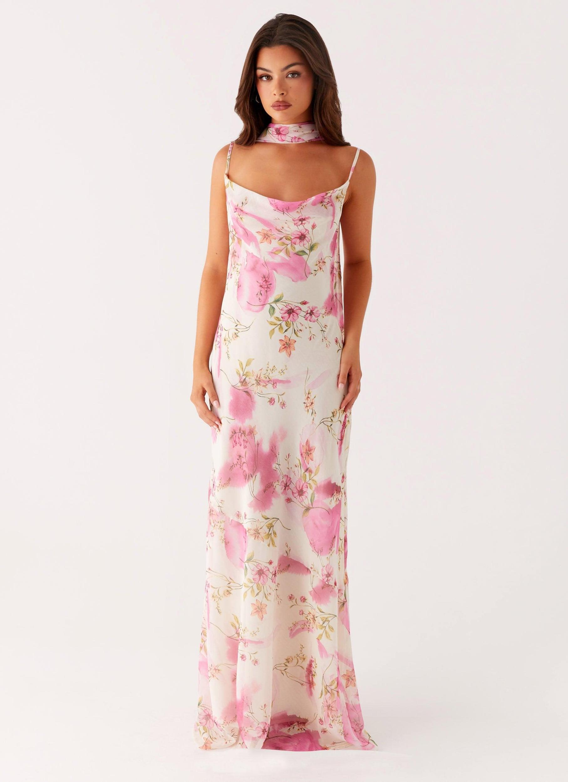 Spencer Maxi Dress - Ivory Floral Print Product Image