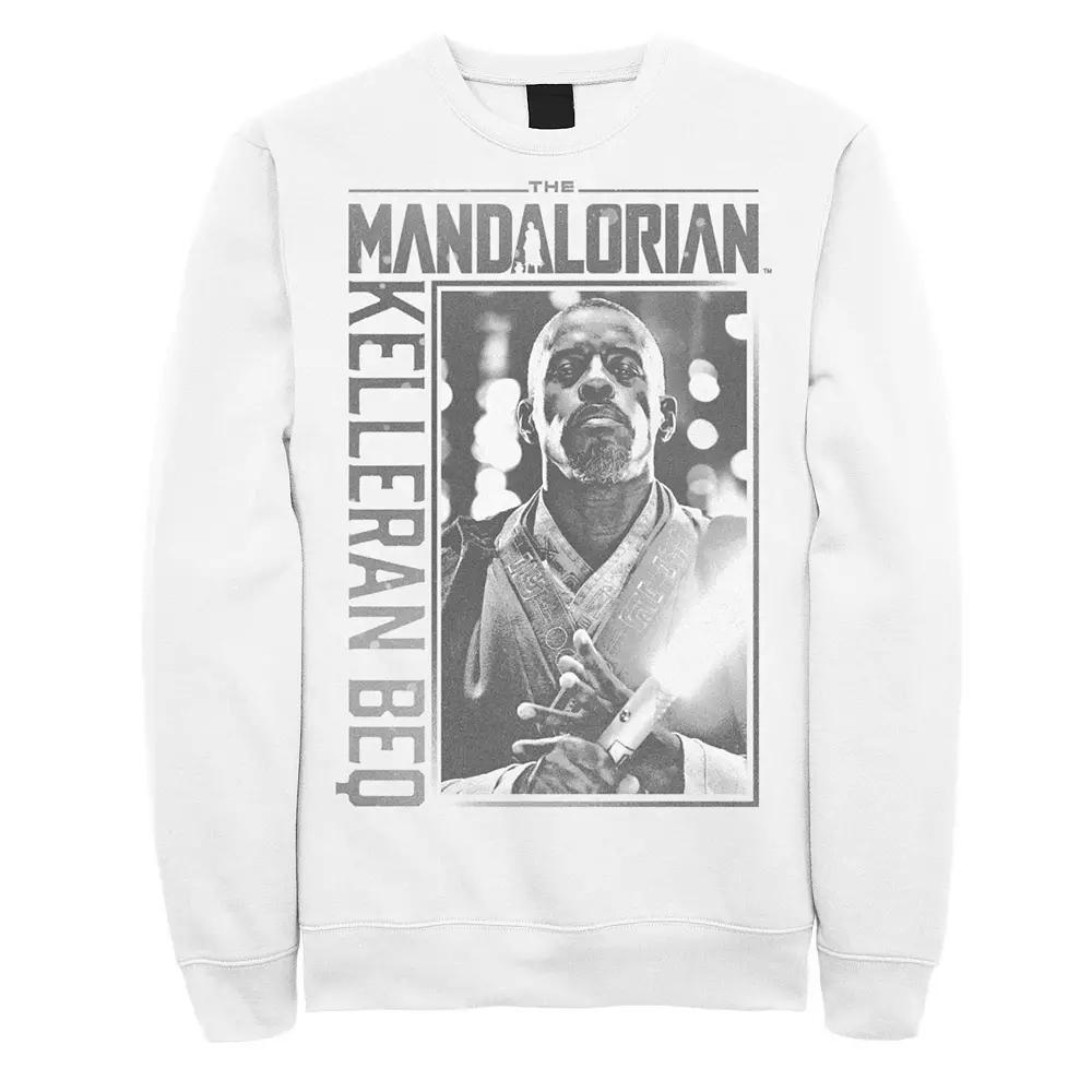 Men's Star Wars The Mandalorian Kelleran Beq Jedi Fleece Sweatshirt, Size: Medium, White Product Image