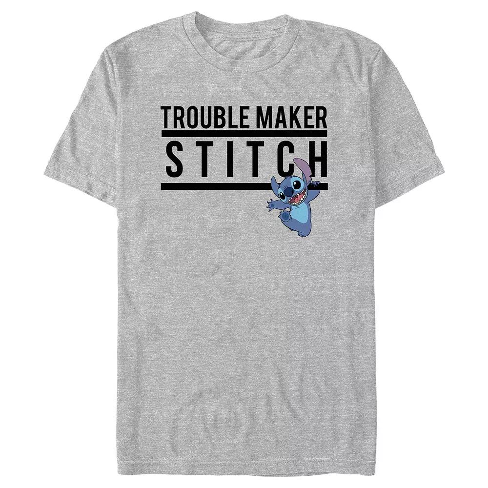 Disney's Lilo & Stitch Troublemaker Stitch Men's Graphic Tee,  Product Image