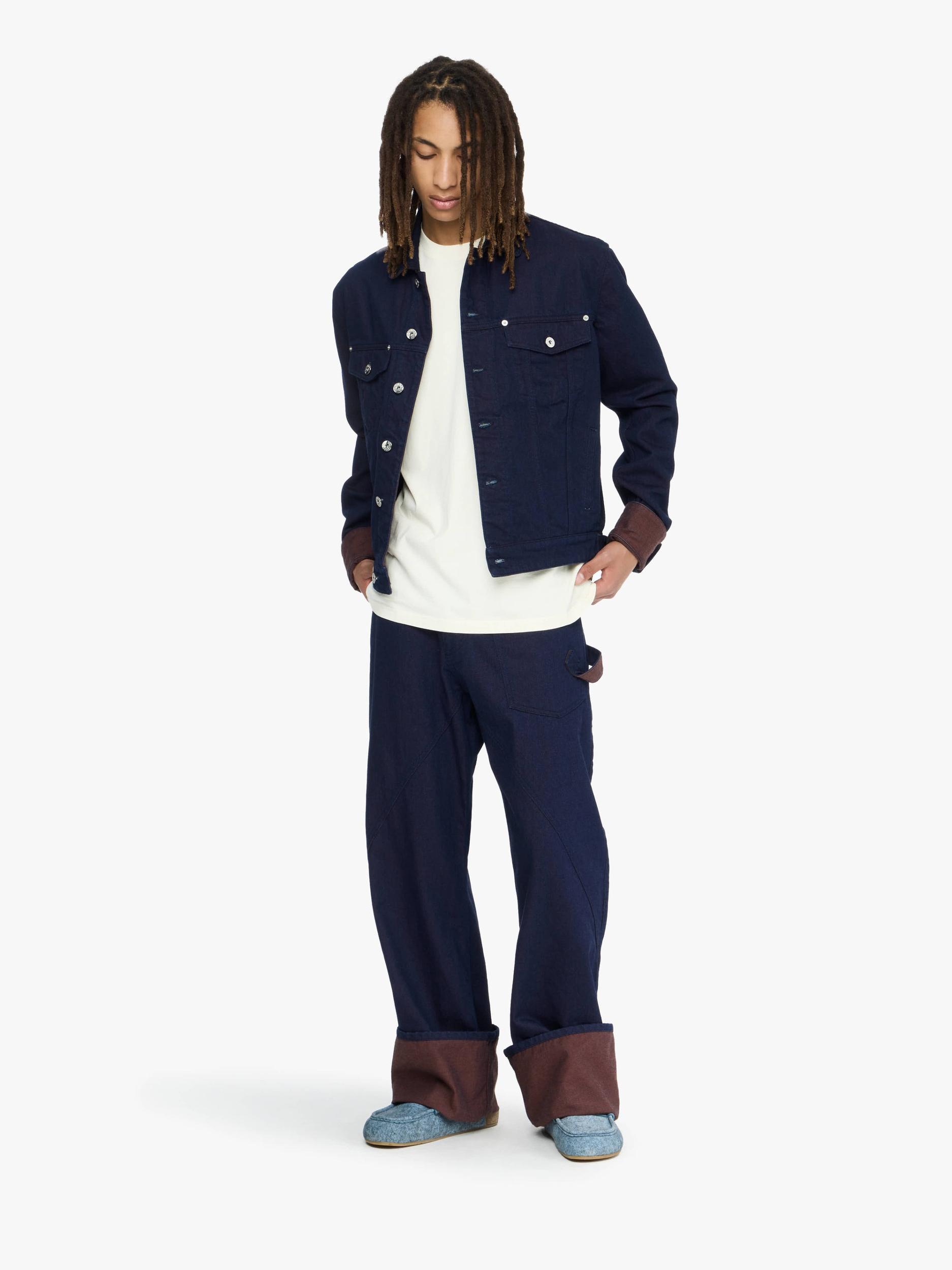 TURN UP CUFF DENIM JACKET Product Image