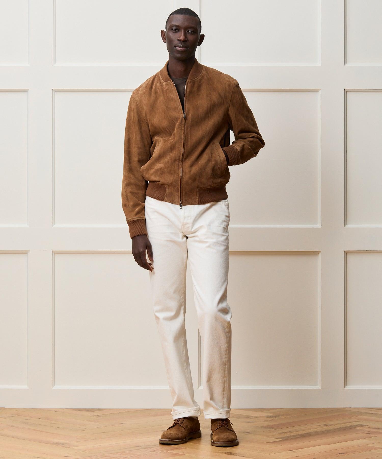 Italian Suede Aviator Jacket Product Image