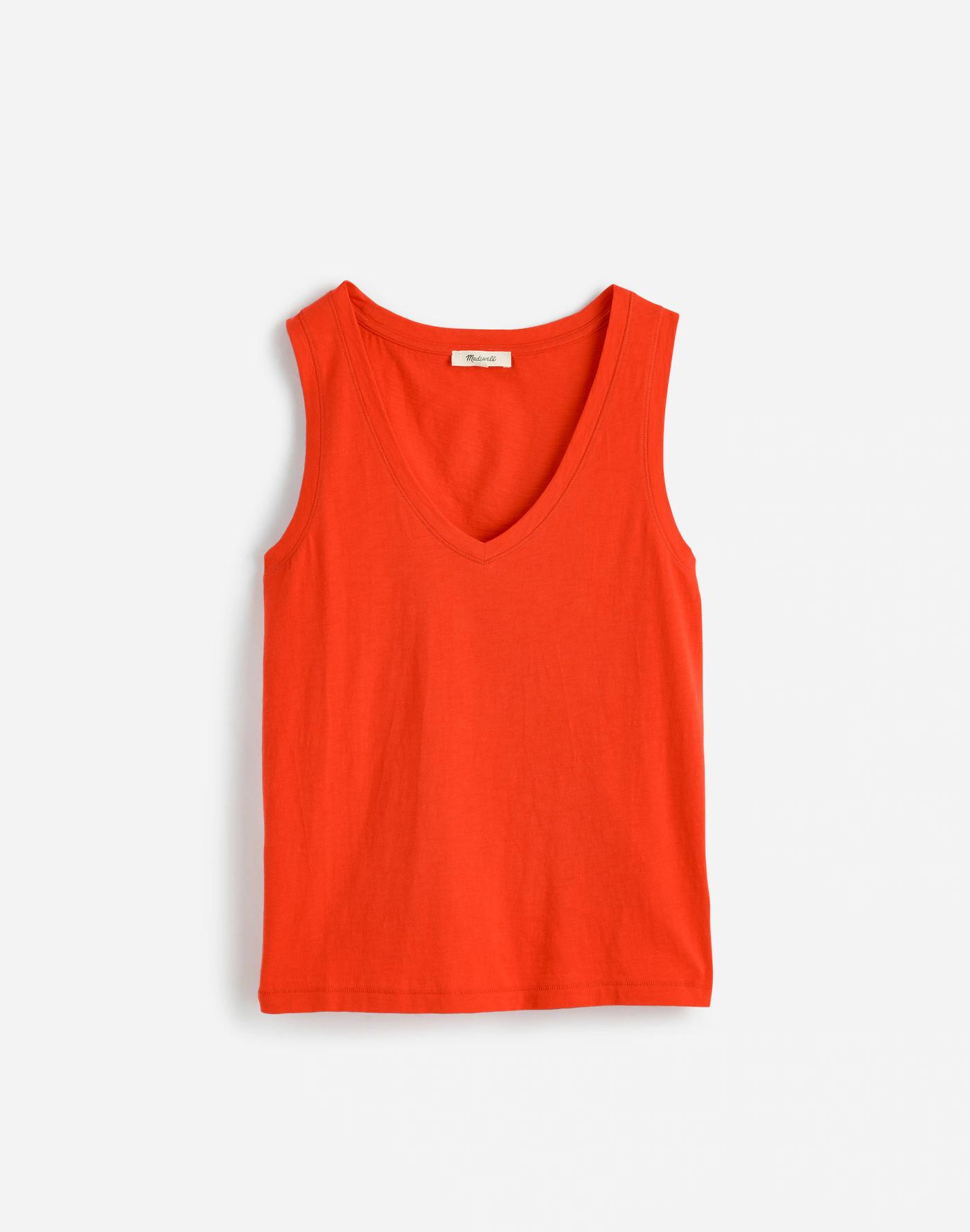 Slub Relaxed V-Neck Tank Product Image