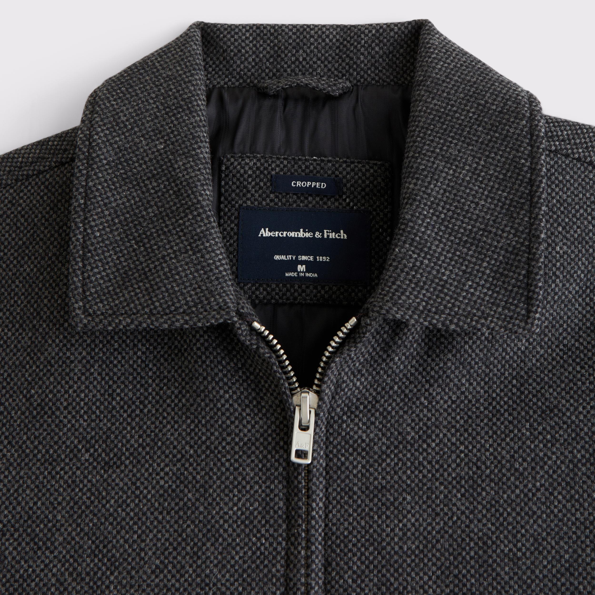 Cropped Wool-Blend Zip Jacket Product Image