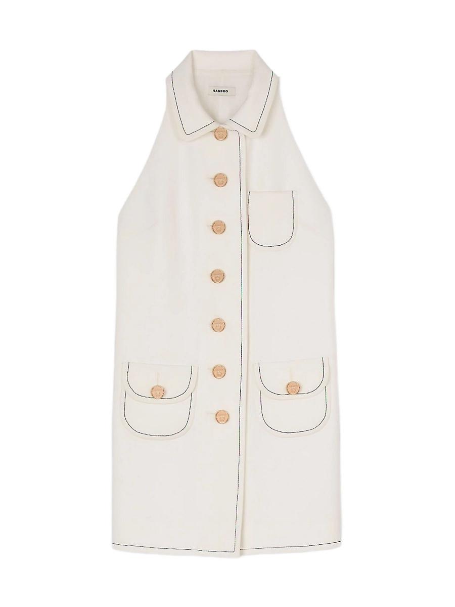 Womens Peter Pan Collar Mini Dress Product Image