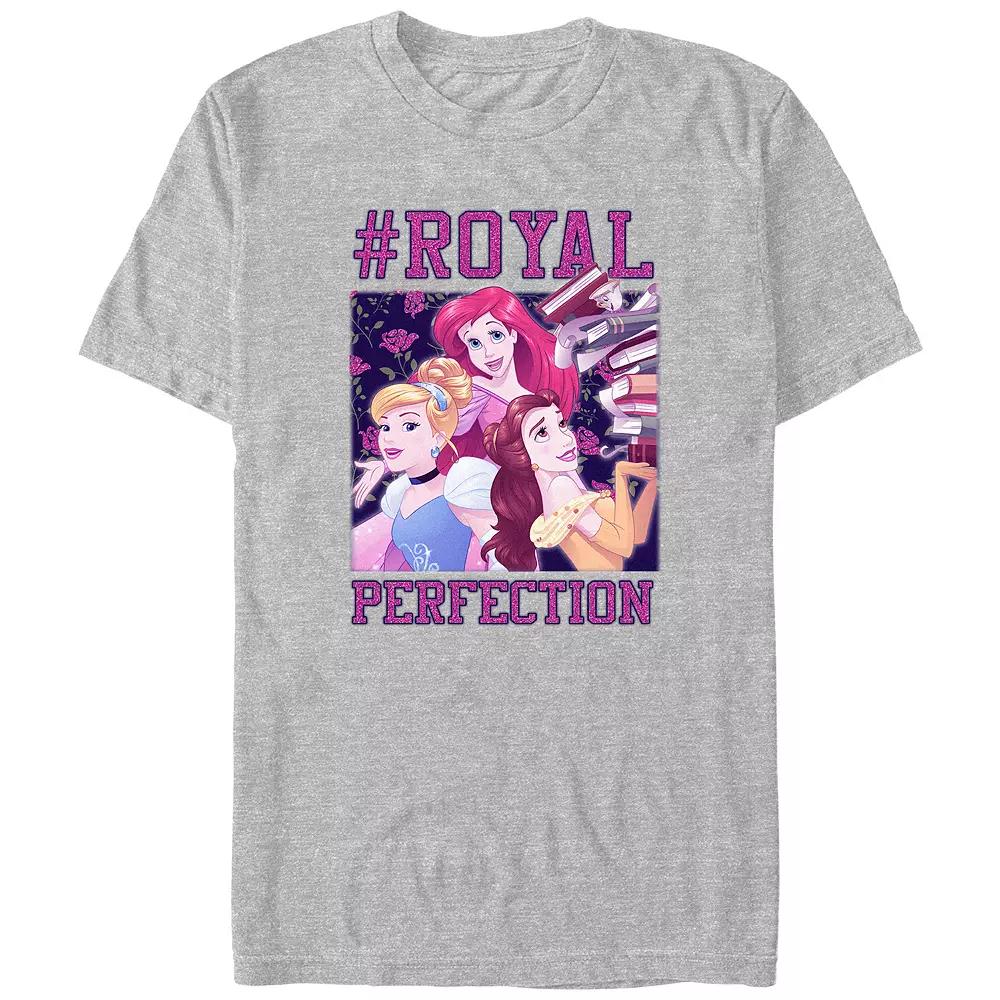 Disney's Cinderella, Ariel & Belle Princess #Royal Perfection Juniors' Boyfriend Graphic Tee, Women's,  Product Image