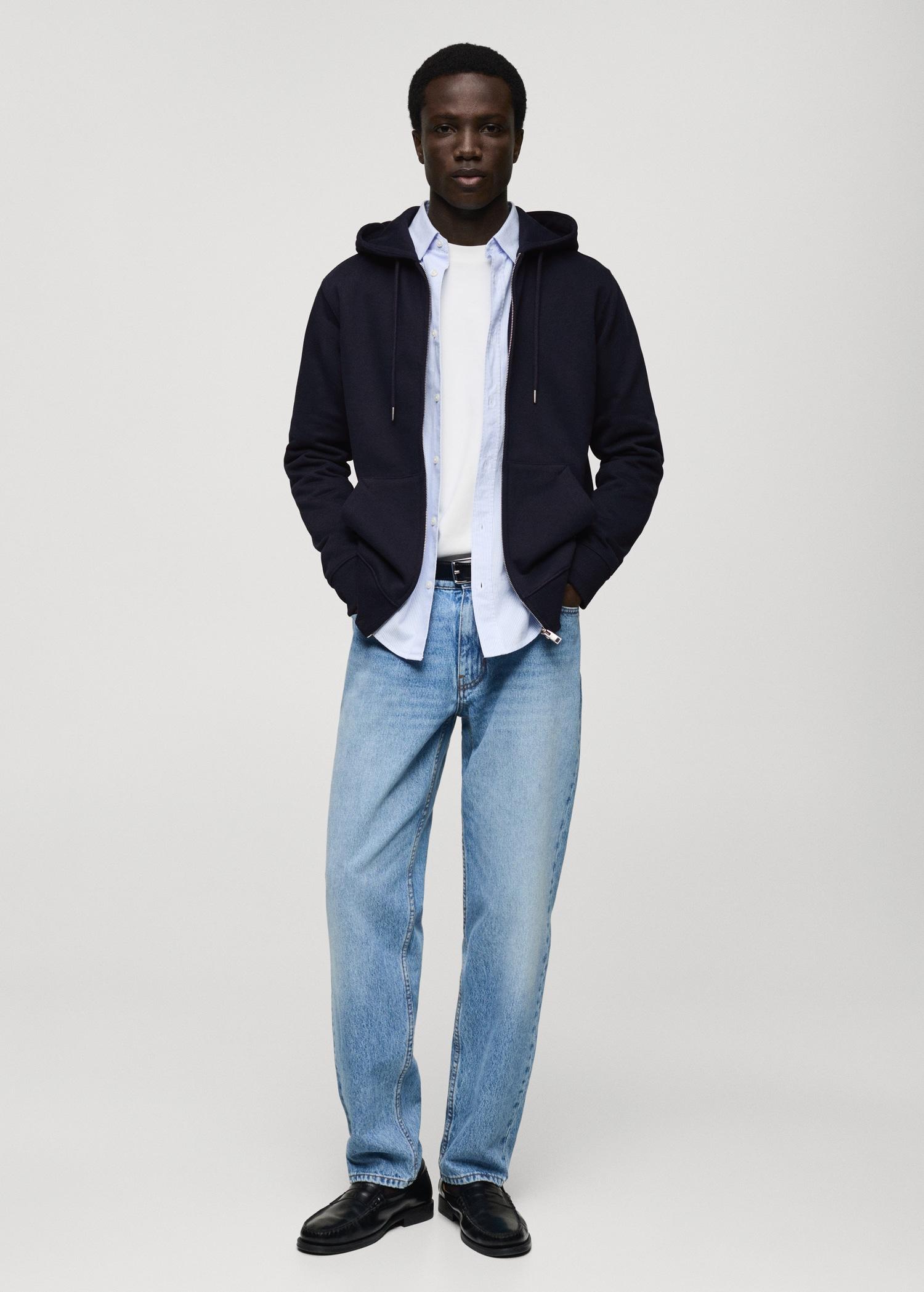 Regular-fit hoodie - Men | MANGO USA Product Image