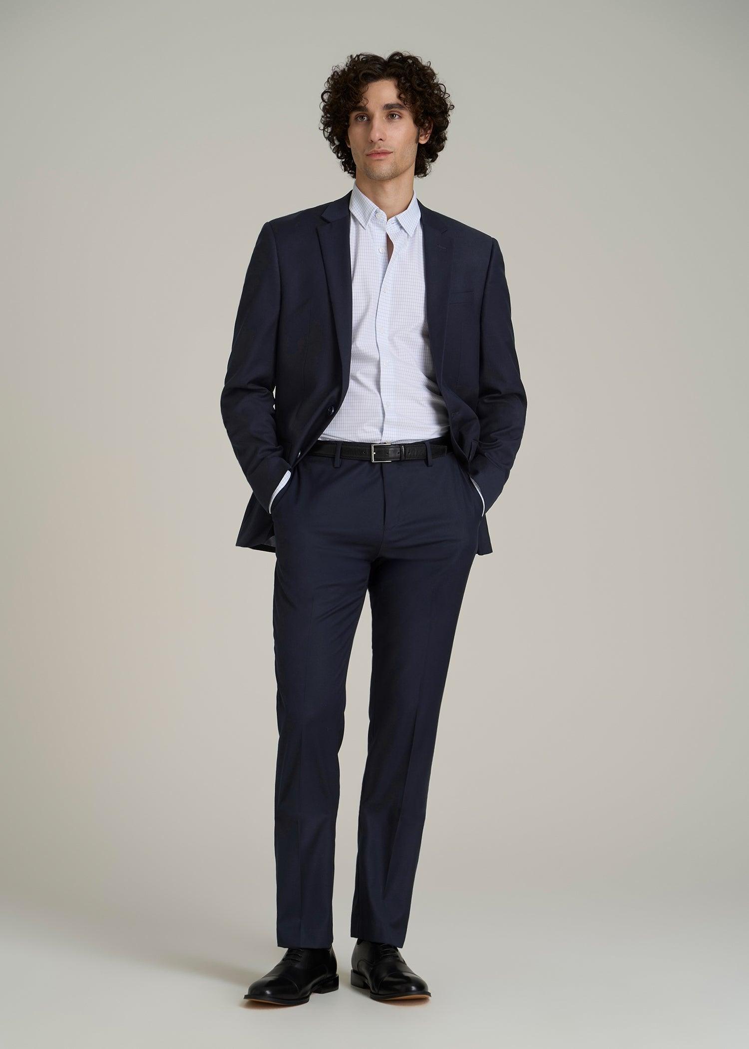 Suit Trousers for Tall Men in True Navy Male Product Image