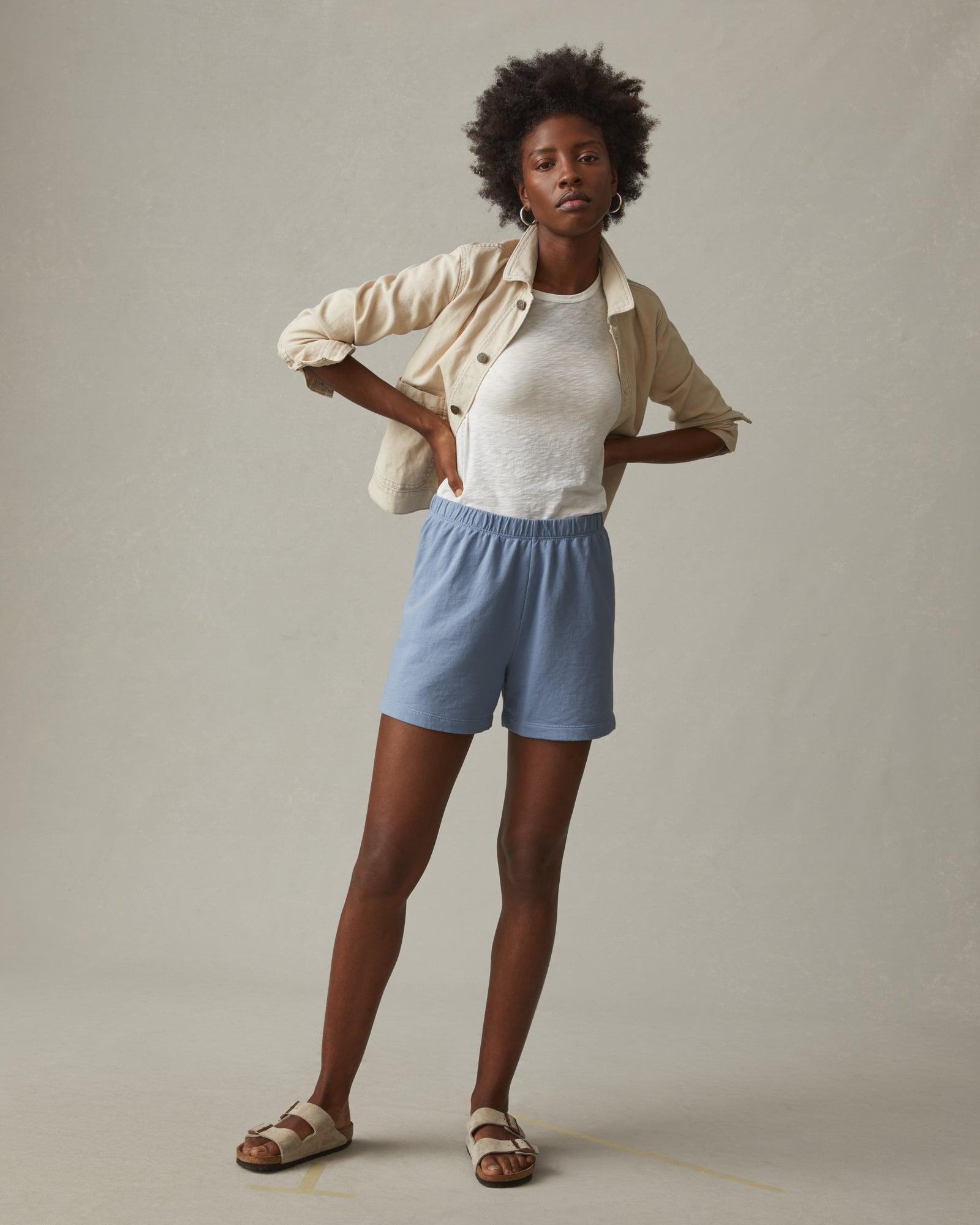 Women's French Terry Sweatshort - Rainwashed Female Product Image