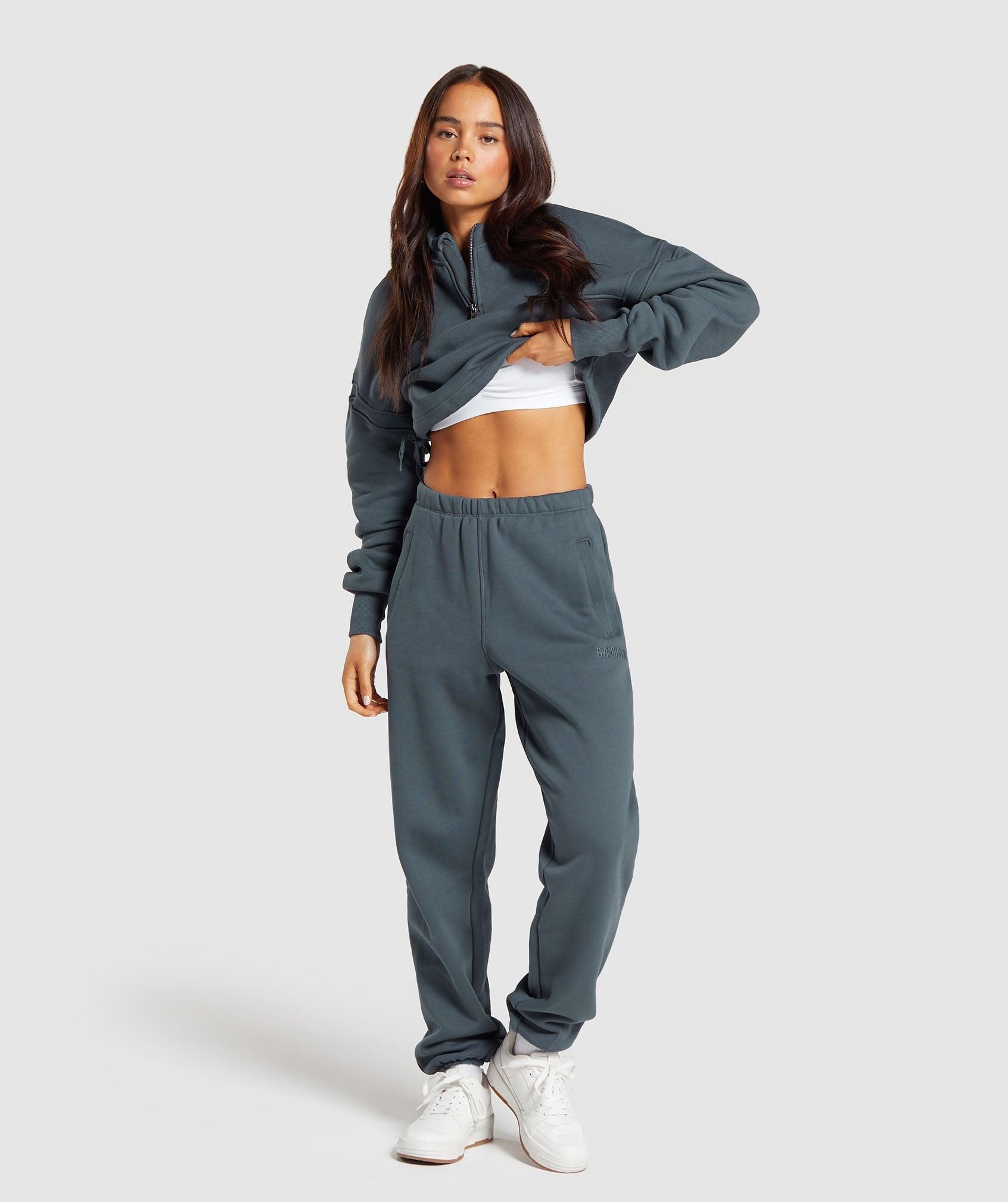 Gymshark Heavyweight Loopback Sweat Joggers - Titanium Blue Female Product Image