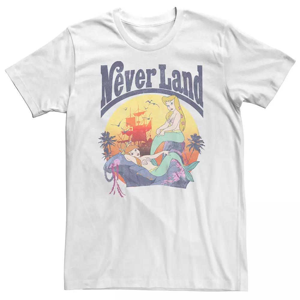 Big & Tall Disney's Peter Pan Never Land Mermaids Tee, Men's,  Product Image