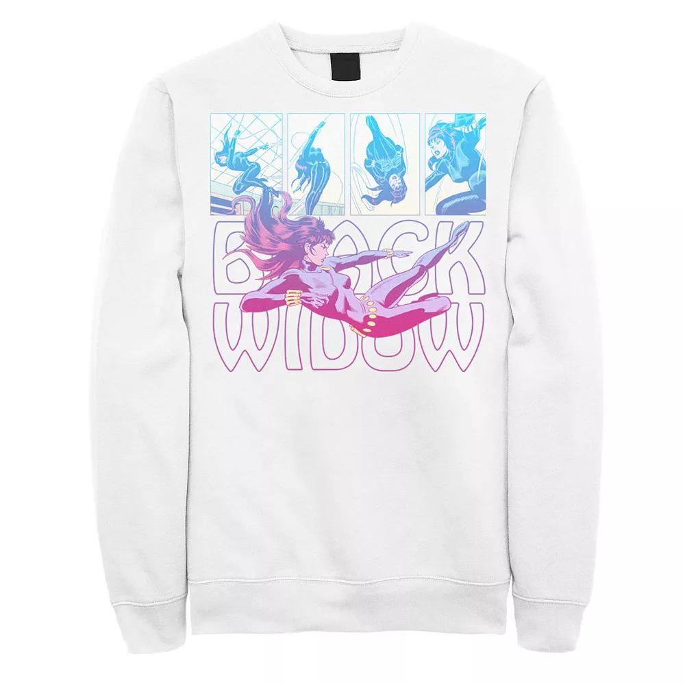 Men's Marvel Black Widow Panels Sweatshirt, Size: XXL, White Product Image