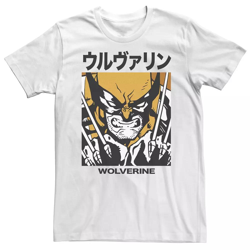 Big & Tall Marvel X-Men Wolverine Kanji Blades Pose Tee, Men's,  Product Image
